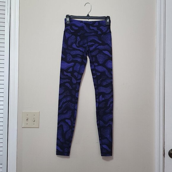 Lululemon Wunder Under Purple Black Warp Full Length - Picture 4 of 10